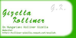 gizella kolliner business card